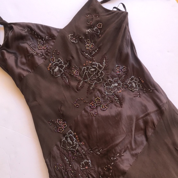 Vintage Y2K 90s Beaded Sue Wong Fairy Dress 14 Rare Bias Asymmetrical Nocturne L - Picture 9 of 17